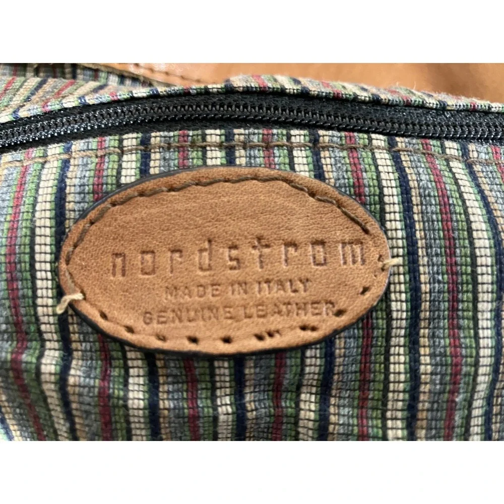 Nordstrom Italian Leather Fold Over Crossbody Shoulder Purse Women's Brown Boho